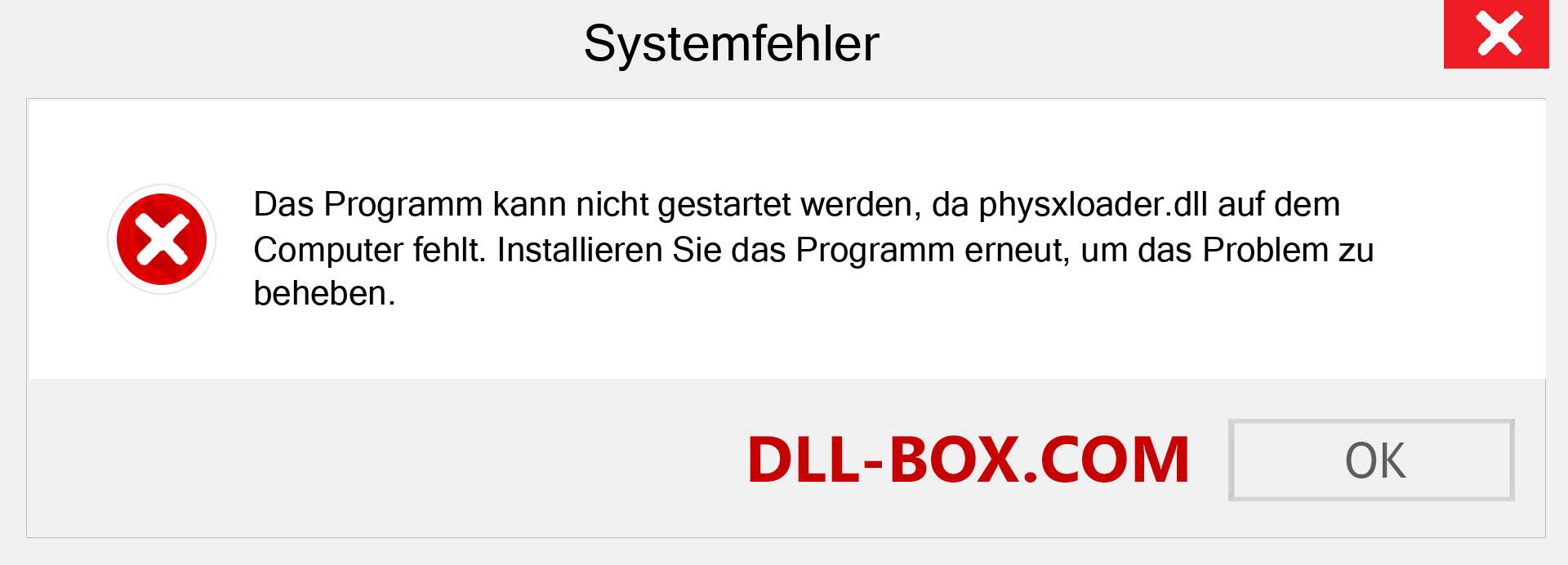 physxloader.dll-Datei fehlt?. Download für Windows 7, 8, 10 - Fix physxloader dll Missing Error unter Windows, Fotos, Bildern